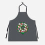 Catmas Wreath-unisex kitchen apron-bloomgrace28