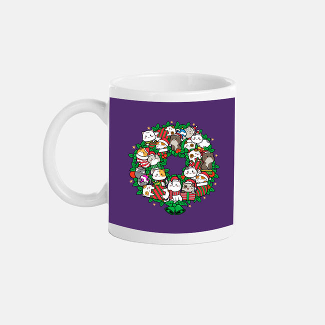 Catmas Wreath-none mug drinkware-bloomgrace28