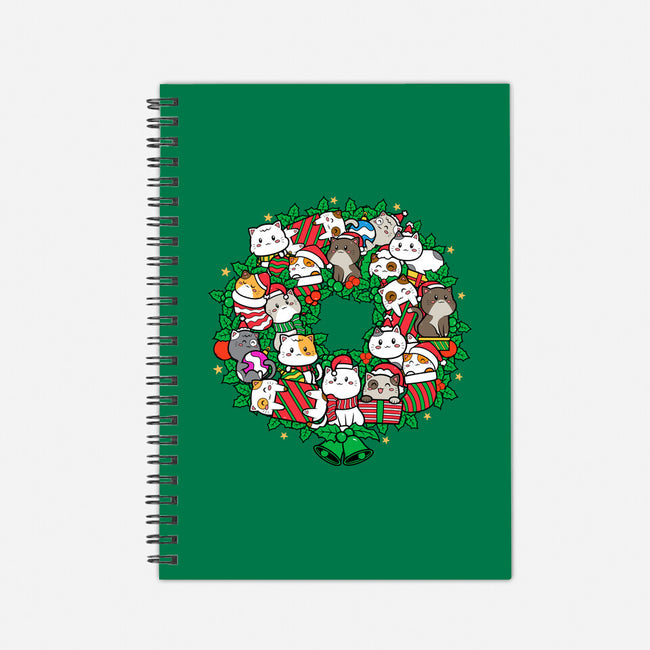 Catmas Wreath-none dot grid notebook-bloomgrace28