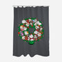 Catmas Wreath-none polyester shower curtain-bloomgrace28