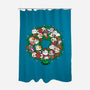 Catmas Wreath-none polyester shower curtain-bloomgrace28