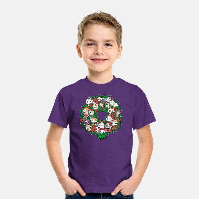 Catmas Wreath-youth basic tee-bloomgrace28