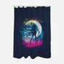 Moon Storm-none polyester shower curtain-kharmazero