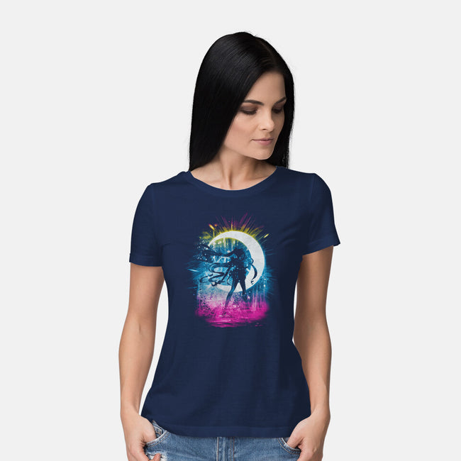 Moon Storm-womens basic tee-kharmazero