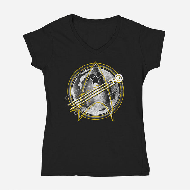 Moonlight Boldly Night-womens v-neck tee-Logozaste