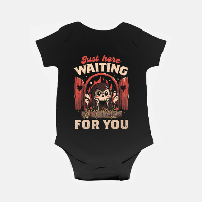 Just Here Waiting For You-baby basic onesie-eduely