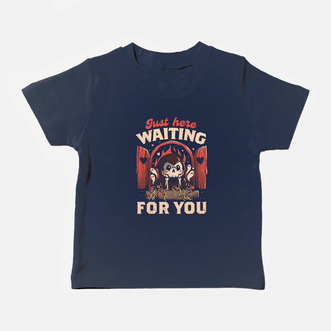 Just Here Waiting For You-baby basic tee-eduely