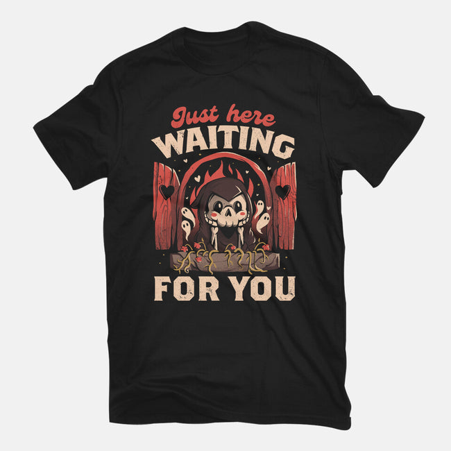 Just Here Waiting For You-womens fitted tee-eduely