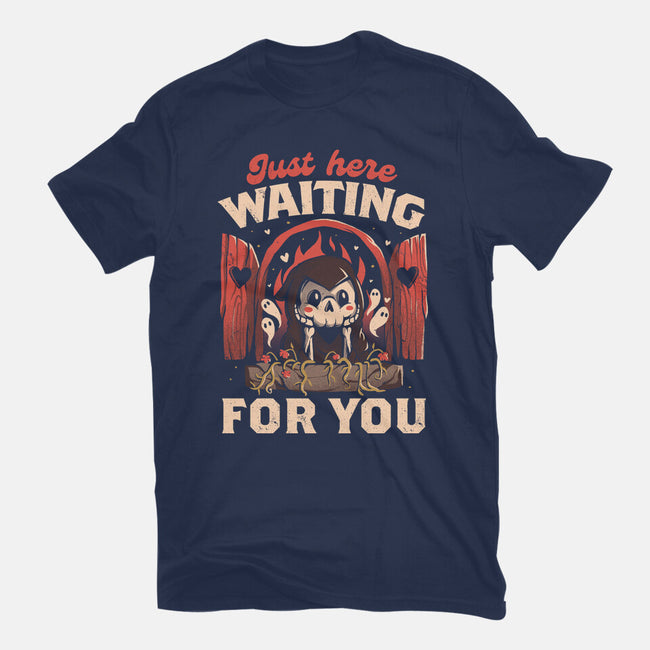 Just Here Waiting For You-mens basic tee-eduely