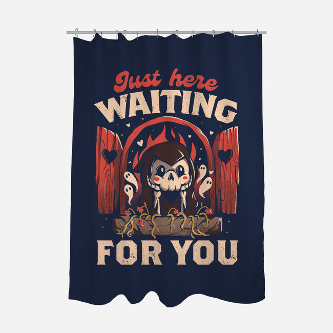 Just Here Waiting For You-none polyester shower curtain-eduely