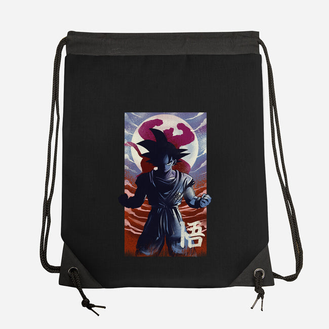Saiyan Moonlight-none drawstring bag-fanfabio