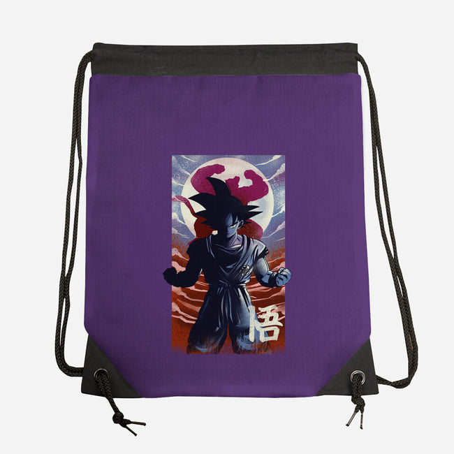 Saiyan Moonlight-none drawstring bag-fanfabio