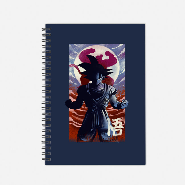 Saiyan Moonlight-none dot grid notebook-fanfabio