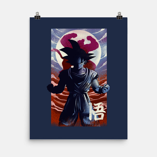 Saiyan Moonlight-none matte poster-fanfabio