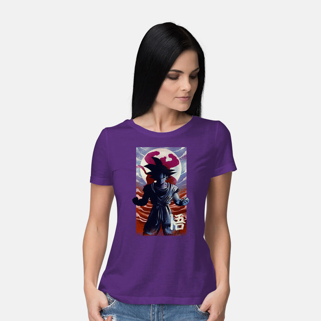 Saiyan Moonlight-womens basic tee-fanfabio