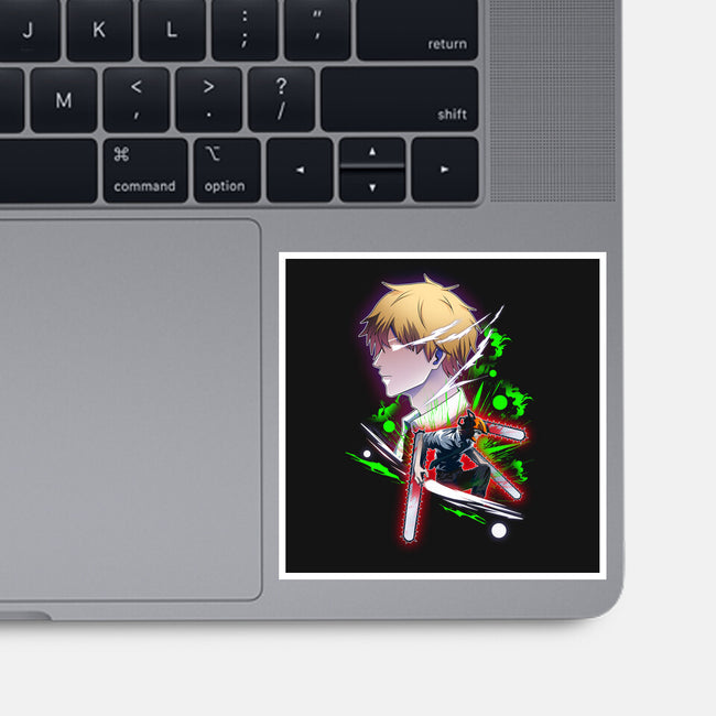 Chainsaw-none glossy sticker-PanosStamo