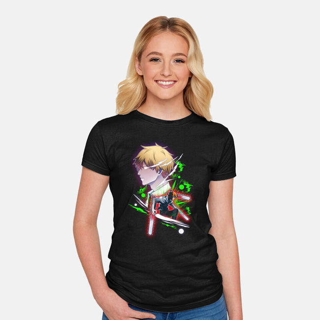 Chainsaw-womens fitted tee-PanosStamo