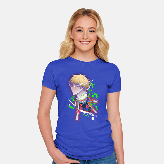 Chainsaw-womens fitted tee-PanosStamo