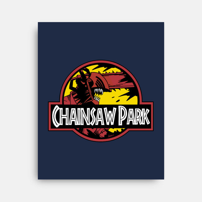 Chainsaw Park-none stretched canvas-Andriu