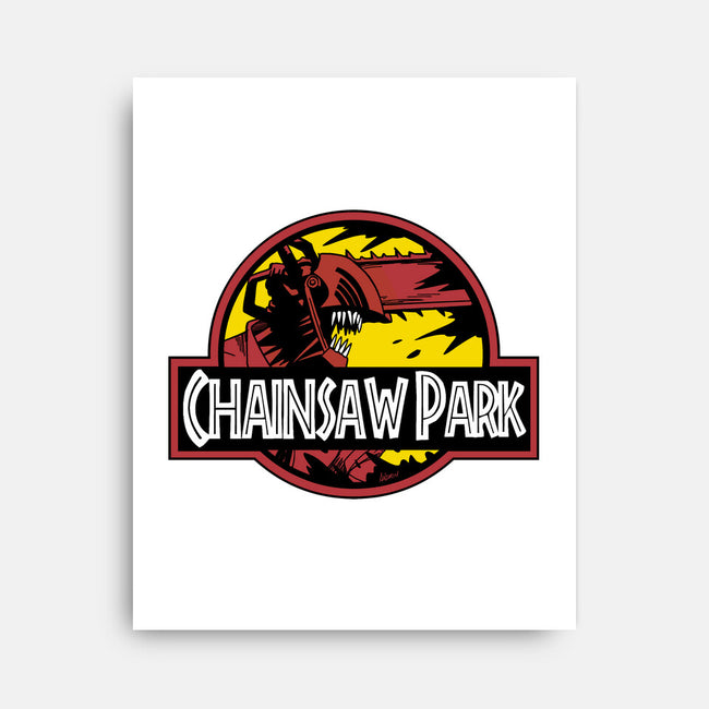 Chainsaw Park-none stretched canvas-Andriu