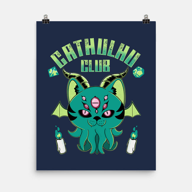 Cathulhu Club-none matte poster-Tri haryadi