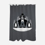 Penguins-none polyester shower curtain-Alundrart