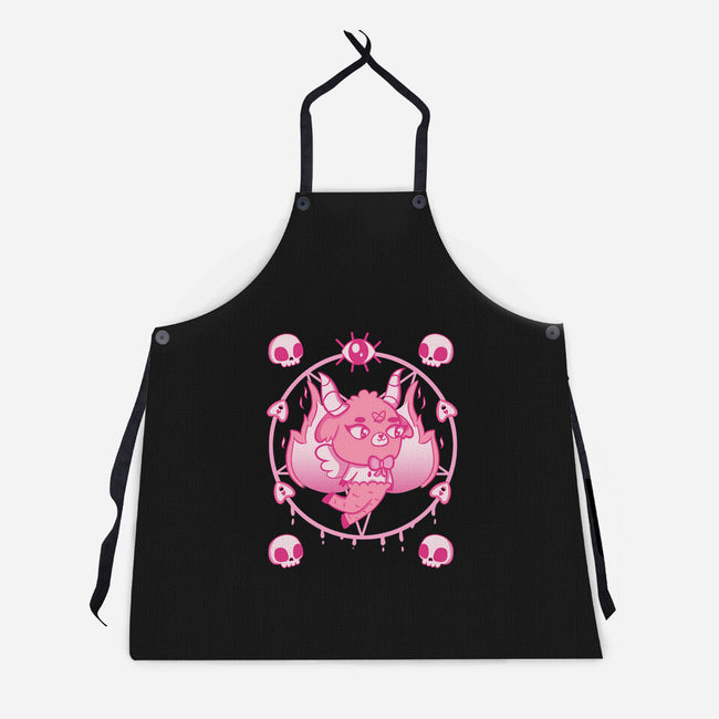 The Devil Wears Pink-unisex kitchen apron-yumie