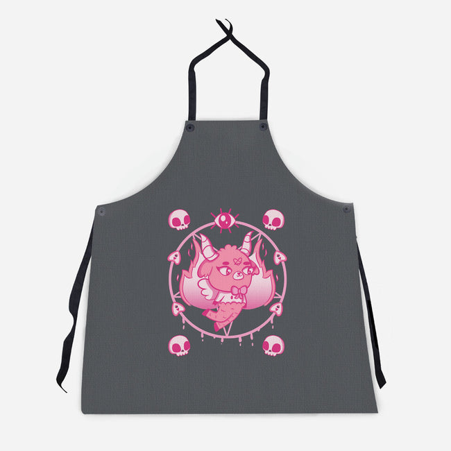The Devil Wears Pink-unisex kitchen apron-yumie