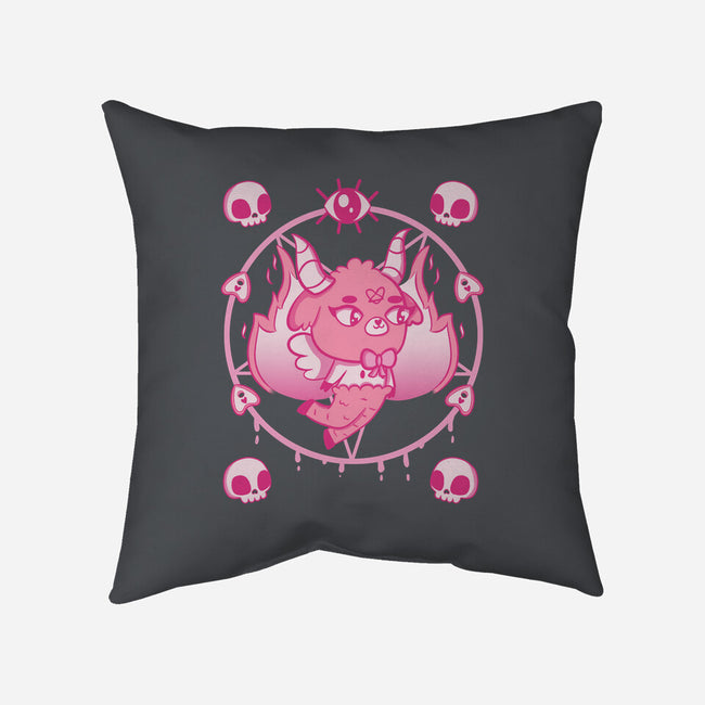 The Devil Wears Pink-none removable cover throw pillow-yumie