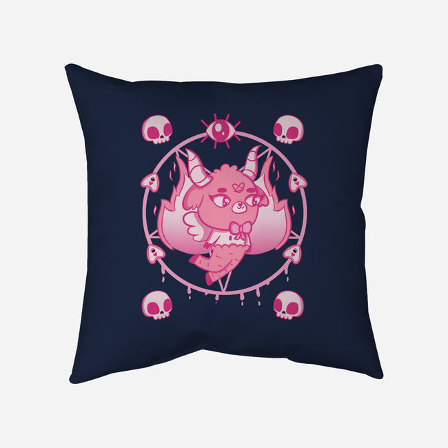The Devil Wears Pink-none removable cover throw pillow-yumie