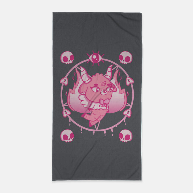 The Devil Wears Pink-none beach towel-yumie