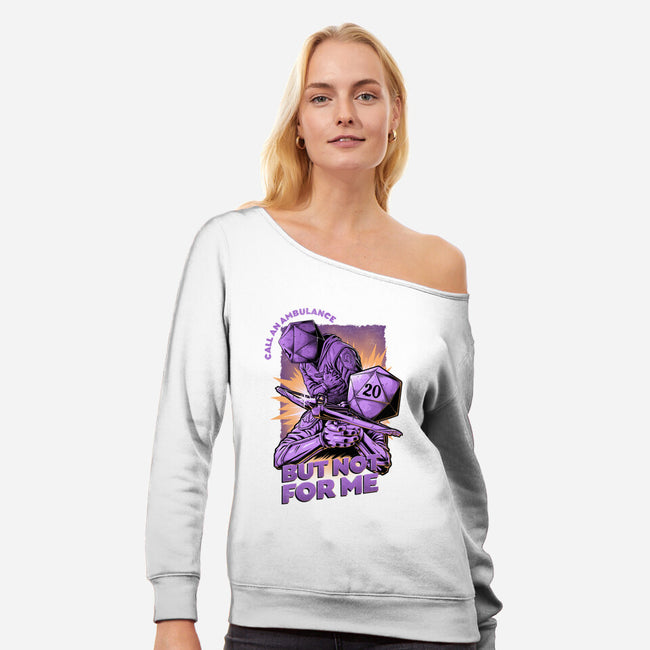 RPG Call An Ambulance-womens off shoulder sweatshirt-The Inked Smith