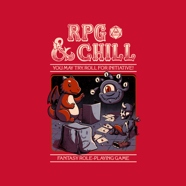RPG & Chill-none removable cover throw pillow-The Inked Smith