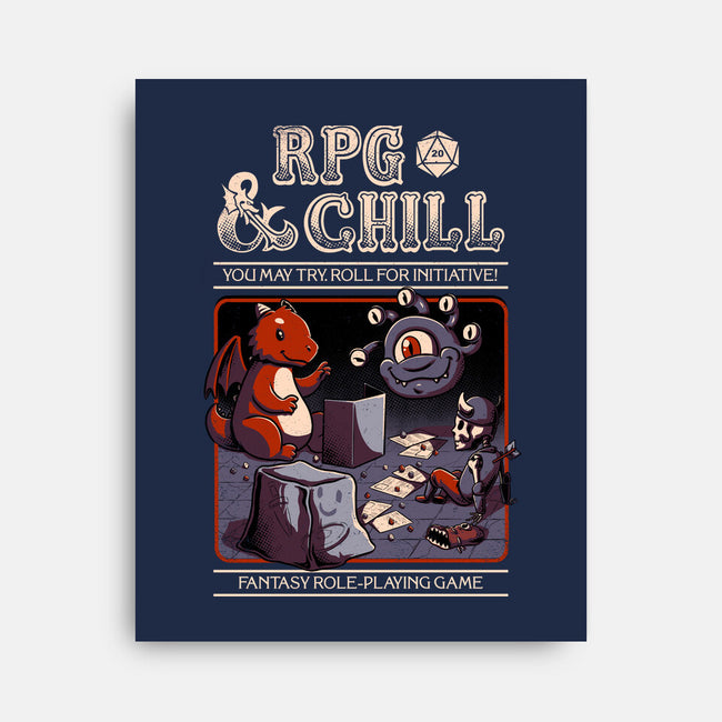 RPG & Chill-none stretched canvas-The Inked Smith