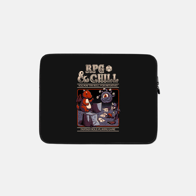 RPG & Chill-none zippered laptop sleeve-The Inked Smith