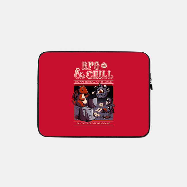 RPG & Chill-none zippered laptop sleeve-The Inked Smith