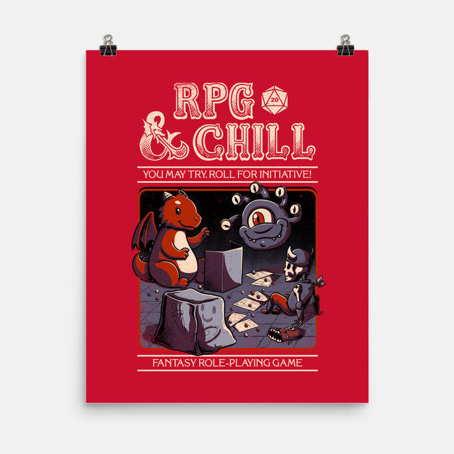 RPG & Chill-none matte poster-The Inked Smith