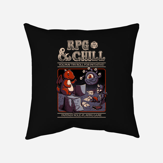 RPG & Chill-none removable cover w insert throw pillow-The Inked Smith