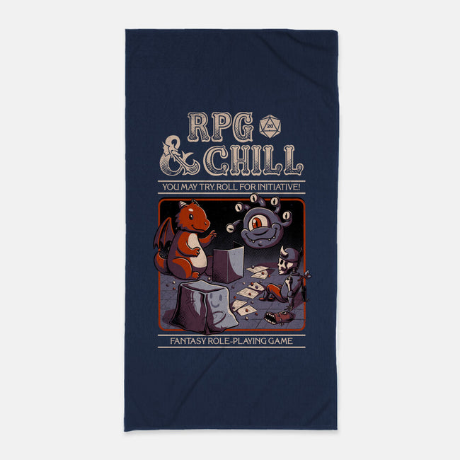 RPG & Chill-none beach towel-The Inked Smith