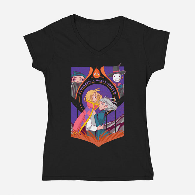 A Magical Castle-womens v-neck tee-Conjura Geek