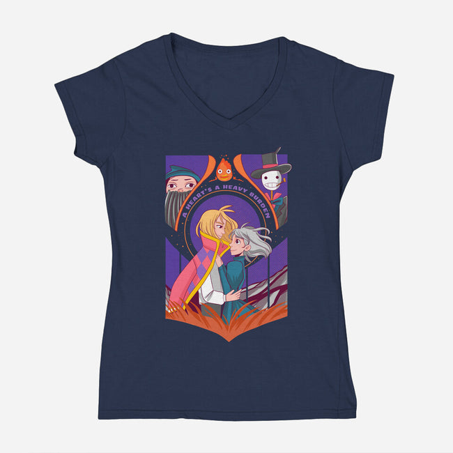 A Magical Castle-womens v-neck tee-Conjura Geek