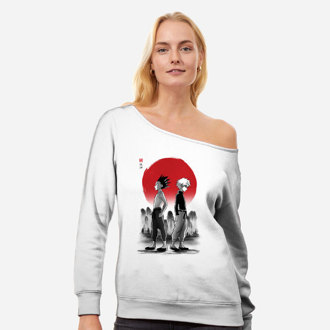 Hunters Ink-womens off shoulder sweatshirt-ddjvigo