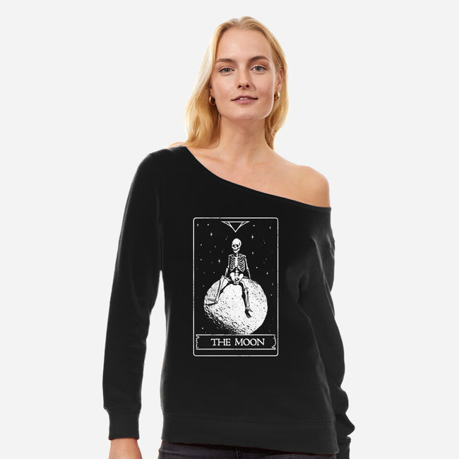 The Moon-womens off shoulder sweatshirt-eduely