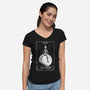 The Moon-womens v-neck tee-eduely