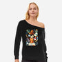 Kitten Wizard-womens off shoulder sweatshirt-Vallina84