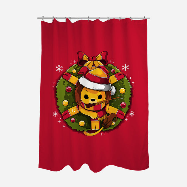 Magic Lion Wreath-none polyester shower curtain-Vallina84