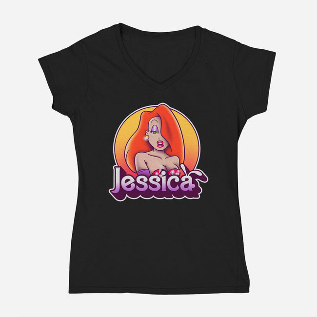 Jessica-womens v-neck tee-Getsousa!