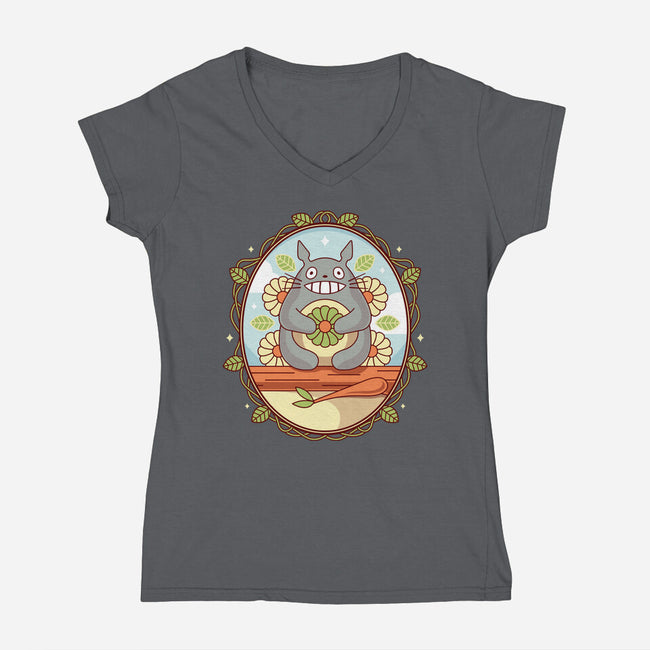 True Natural Friendship-womens v-neck tee-Logozaste