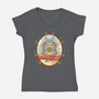 True Natural Friendship-womens v-neck tee-Logozaste