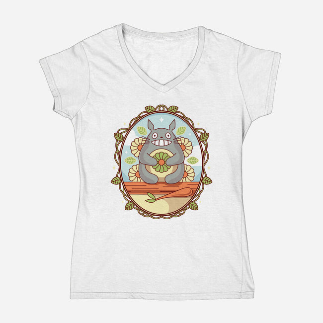 True Natural Friendship-womens v-neck tee-Logozaste